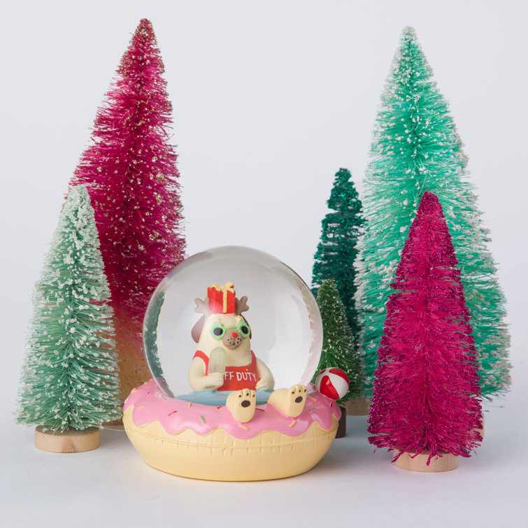 pug snow globe
