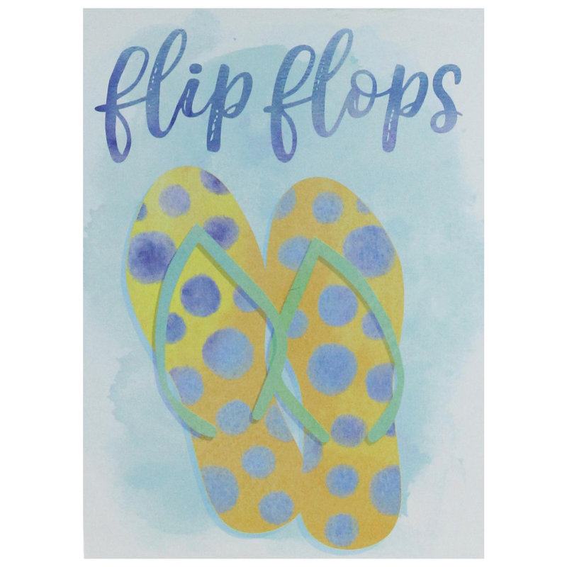 Highland Dunes Decorative Polka Dots Flip Flops Wooden Wall