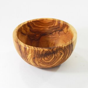 Olive Wood Round Serving Bowl