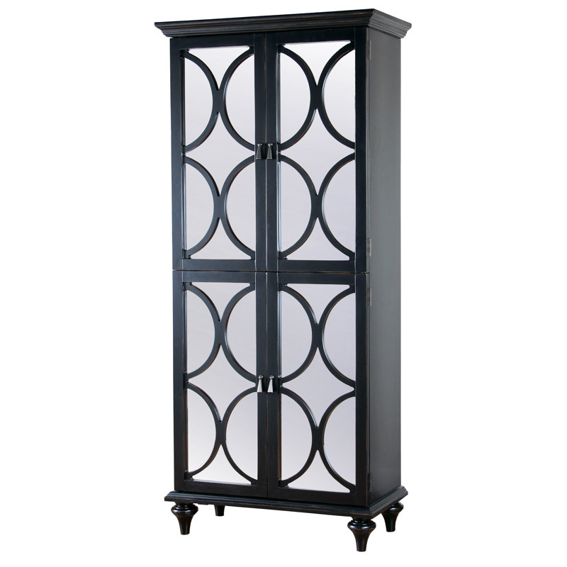 Willa Arlo Interiors Ingram Tall Mirrored Wine Bar Cabinet Ingram Tall Mirrored Wine Bar Cabinet