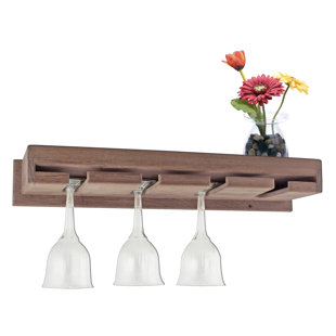 Wall Mounted Wine Gl Shelves Zef Jam Modern Contemporary Wall Mounted Wine Gl Rack Allmodern