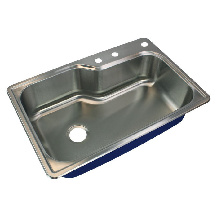 Transolid Meridian 33" L x 22" W Drop-in Kitchen Sink ...