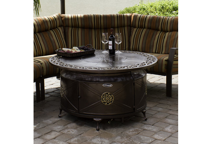 deskins aluminum propane fire pit table