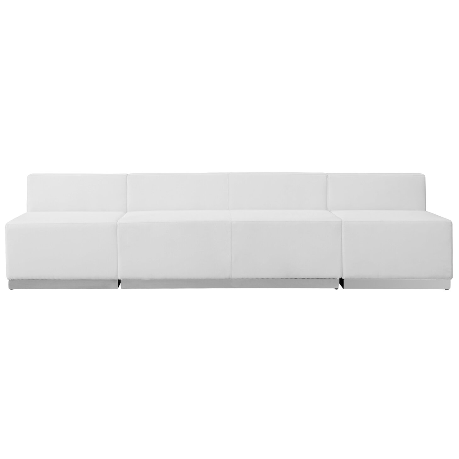 white pleather couch