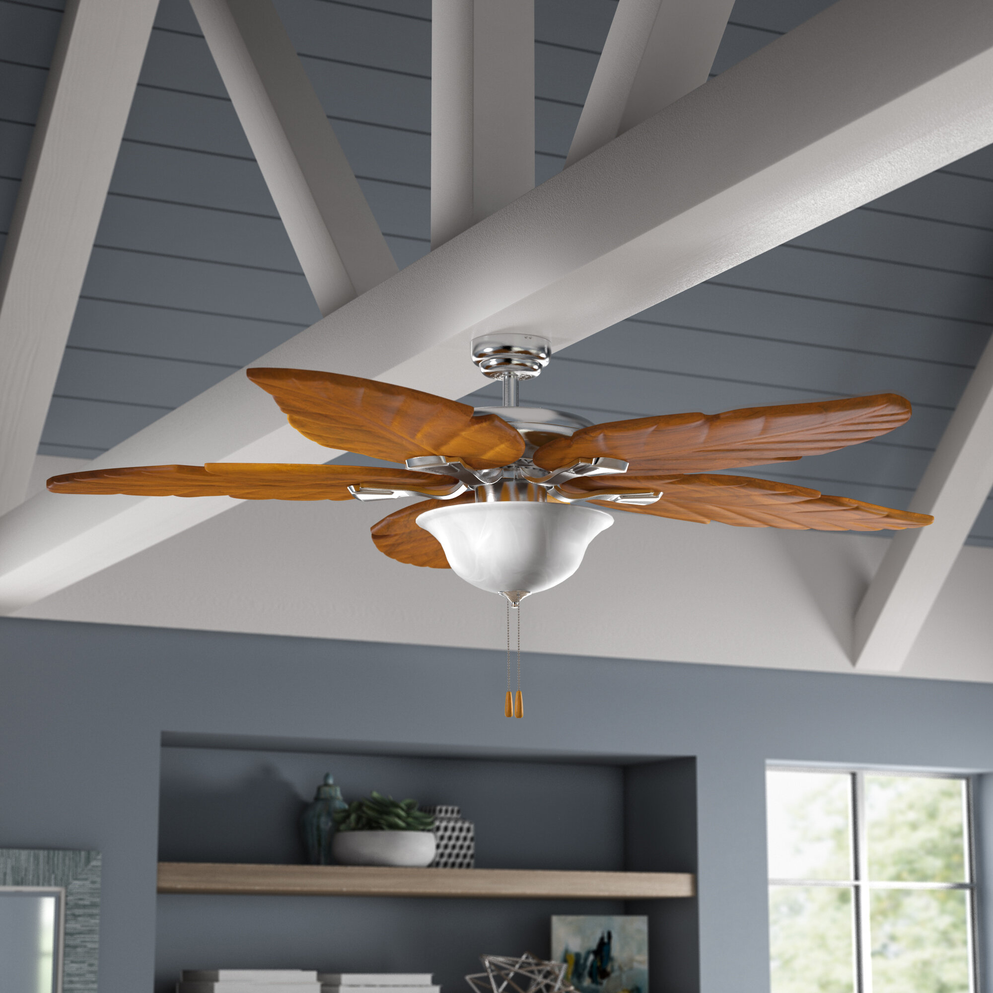 5 blade ceiling fan with light