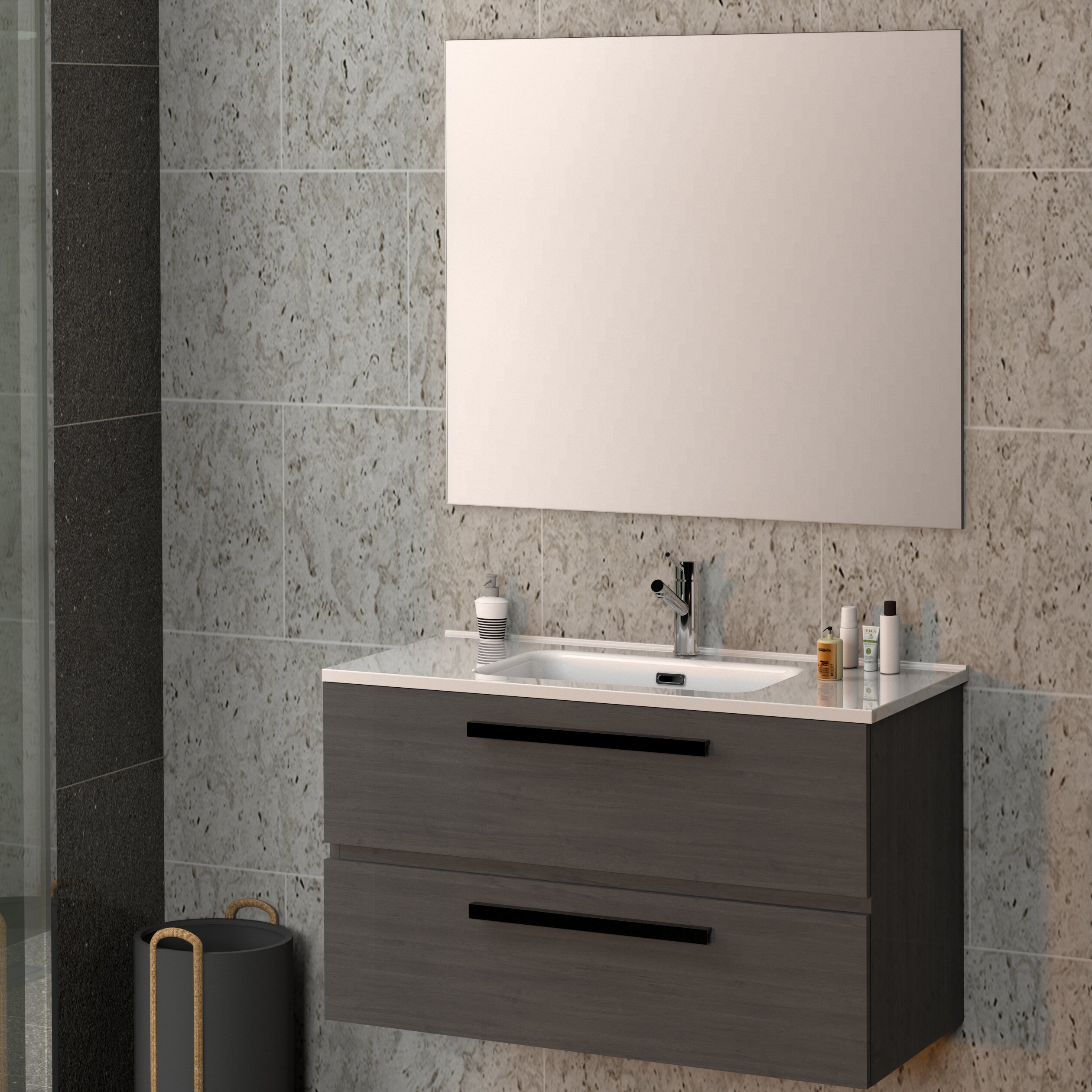 Brayden Studio Reavis Bathroom 700mm Wall Hung Single Vanity Unit Wayfaircouk