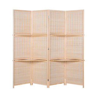 Room Dividers You Ll Love Wayfair Stowthewold Bamboo 4 Panel Room Divider With Shelves