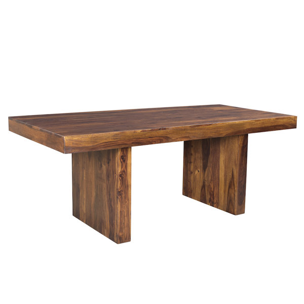 Union Rustic Lusby Sheesham Wood Solid Dining Table Wayfair