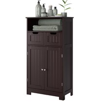 2-5 Tier Round Bedside Table Cabinet Slide Drawer Storage ABS Cupboard Bathroom 