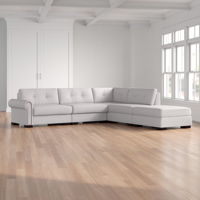 Three Posts Willia Buttoned 121 Modular Sectional Wayfair