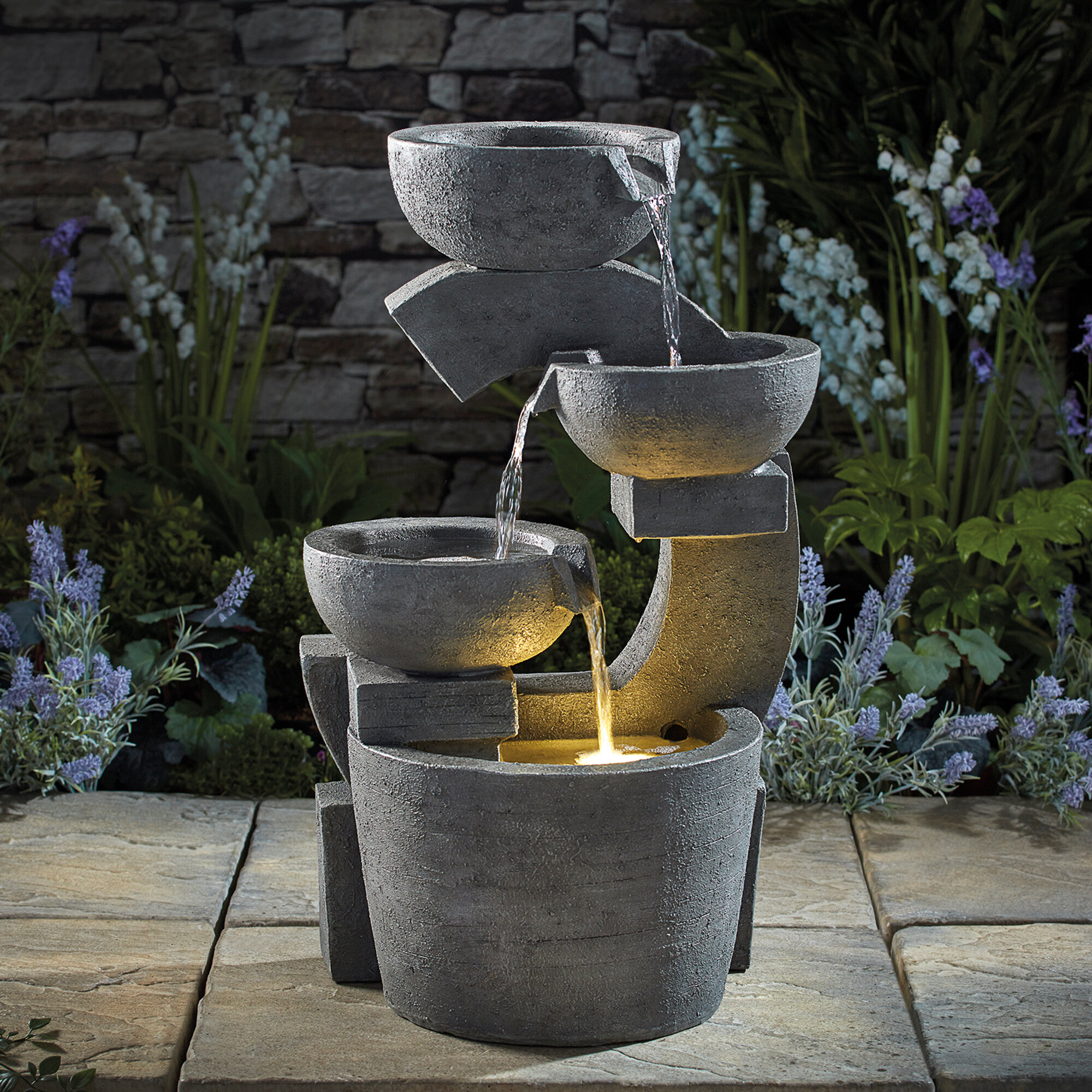 Wade Logan Alwigh Resin Bowl Water Feature with LED Light & Reviews ...