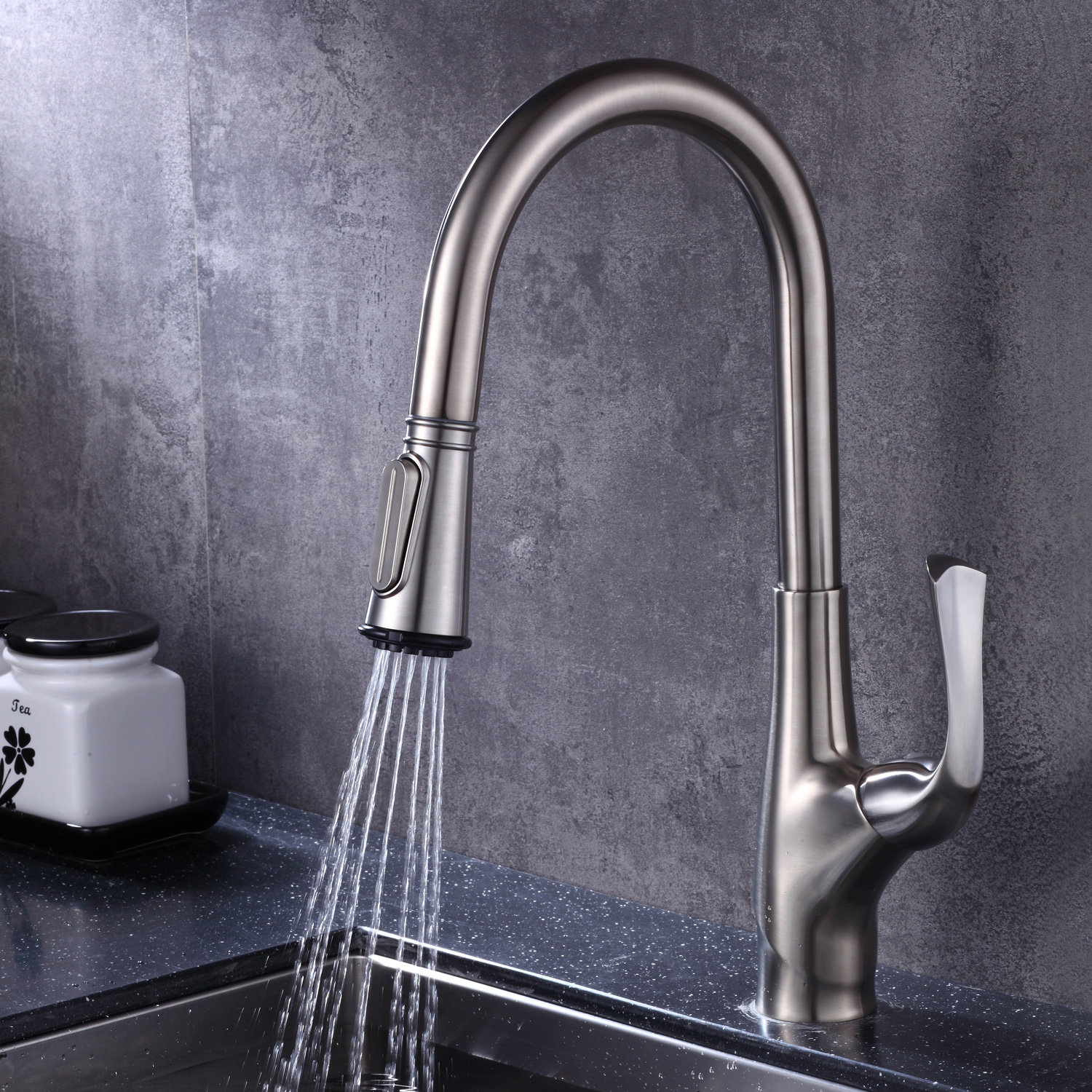 Dsh Homes Pull Down Single Handle Kitchen Faucet Wayfair