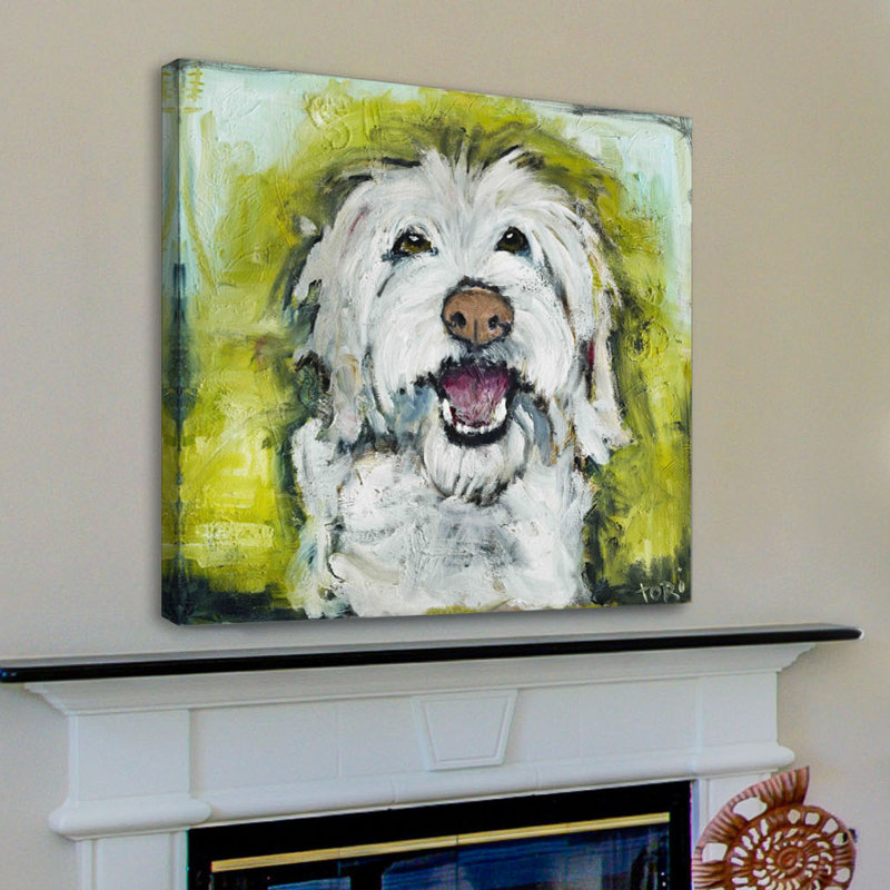 Smiley Dog By Tori Campisi Wrapped Canvas Print Reviews