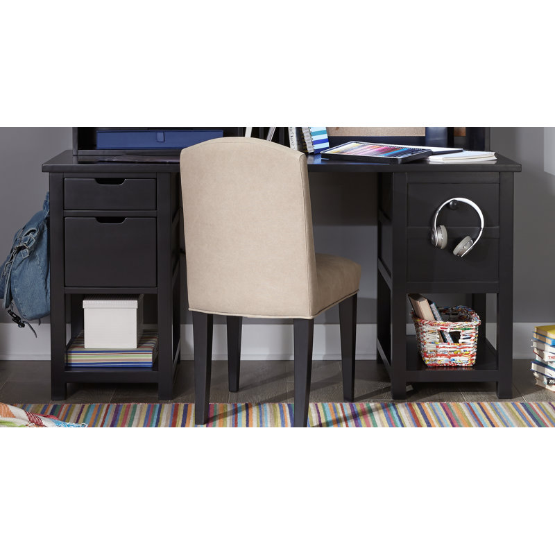 Highland Dunes Lesli Desk With Hutch And Office Chair Set Wayfair Highland Dunes Lesli Desk With Hutch