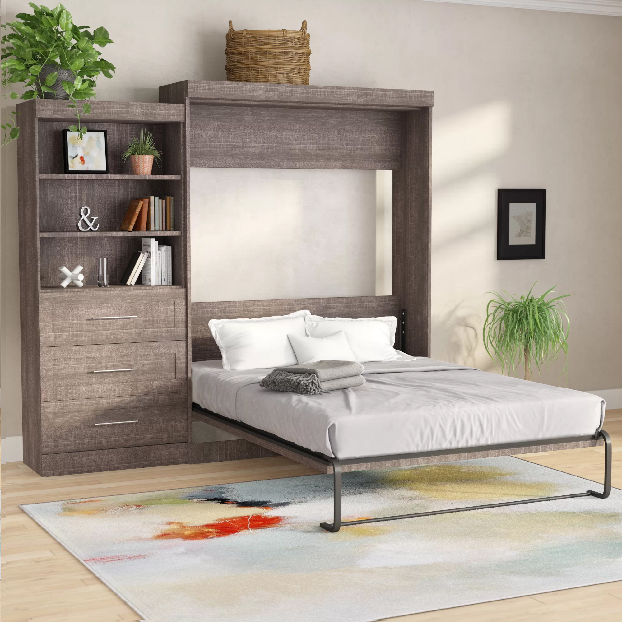 Brayden Studio Walley Storage Murphy Bed Reviews Wayfair