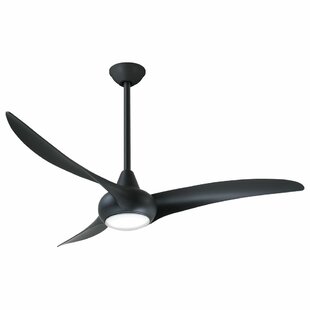 52 Wave 3 Blade Led Ceiling Fan With Remote Light Kit Included