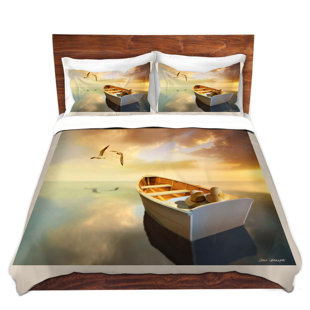 Go to store & view more images DiaNoche Designs The Lovers Birds and Boats Duvet Set