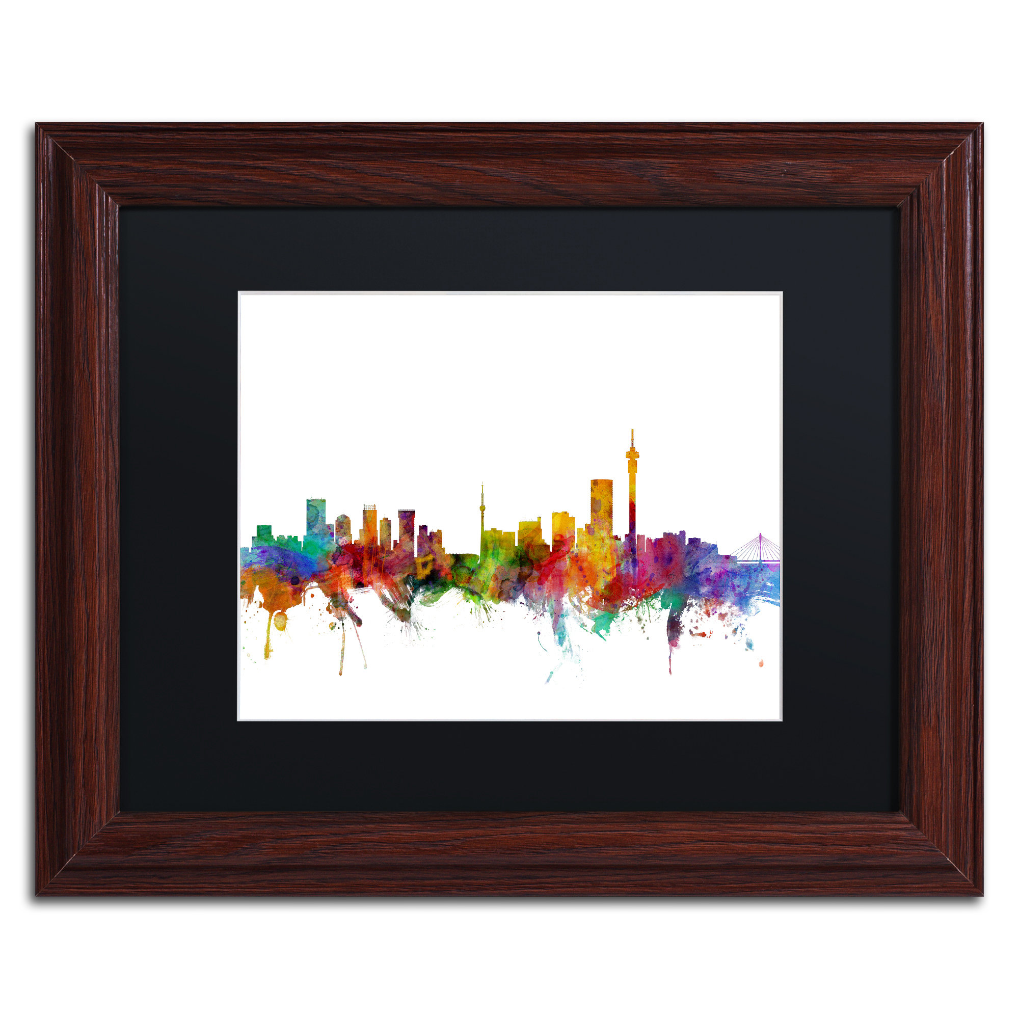 Trademark Art Johannesburg South Africa Skyline by Michael Tompsett