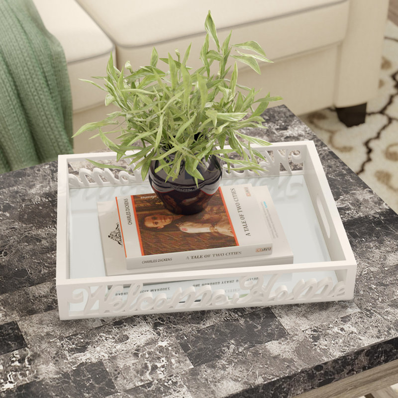 white coffee table tray