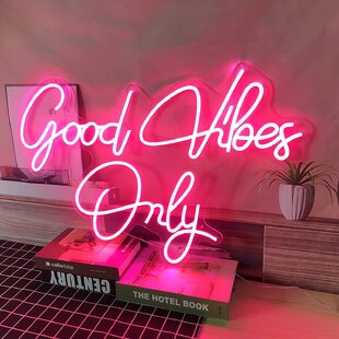 Follow The White Rabbit Custom Dimmable LED Neon Signs for Wall Decor Customization Options: Color, Size, Dimming, Wall Mounted, Desktop Type, Hanging in a Window/Ceiling, Electrical/Battery powered