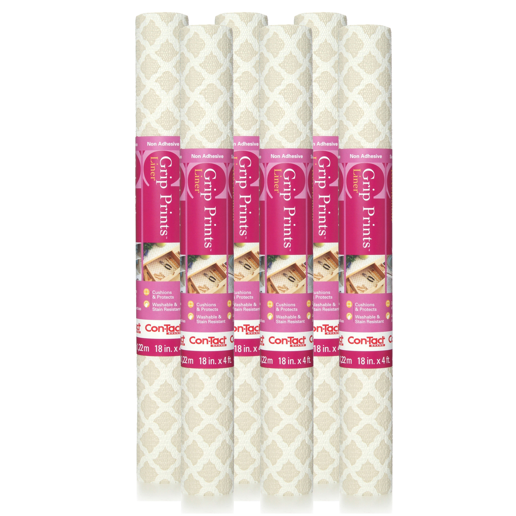 Contact Brand Grip Prints NonAdhesive NonSlip Vinyl Liner For Shelf