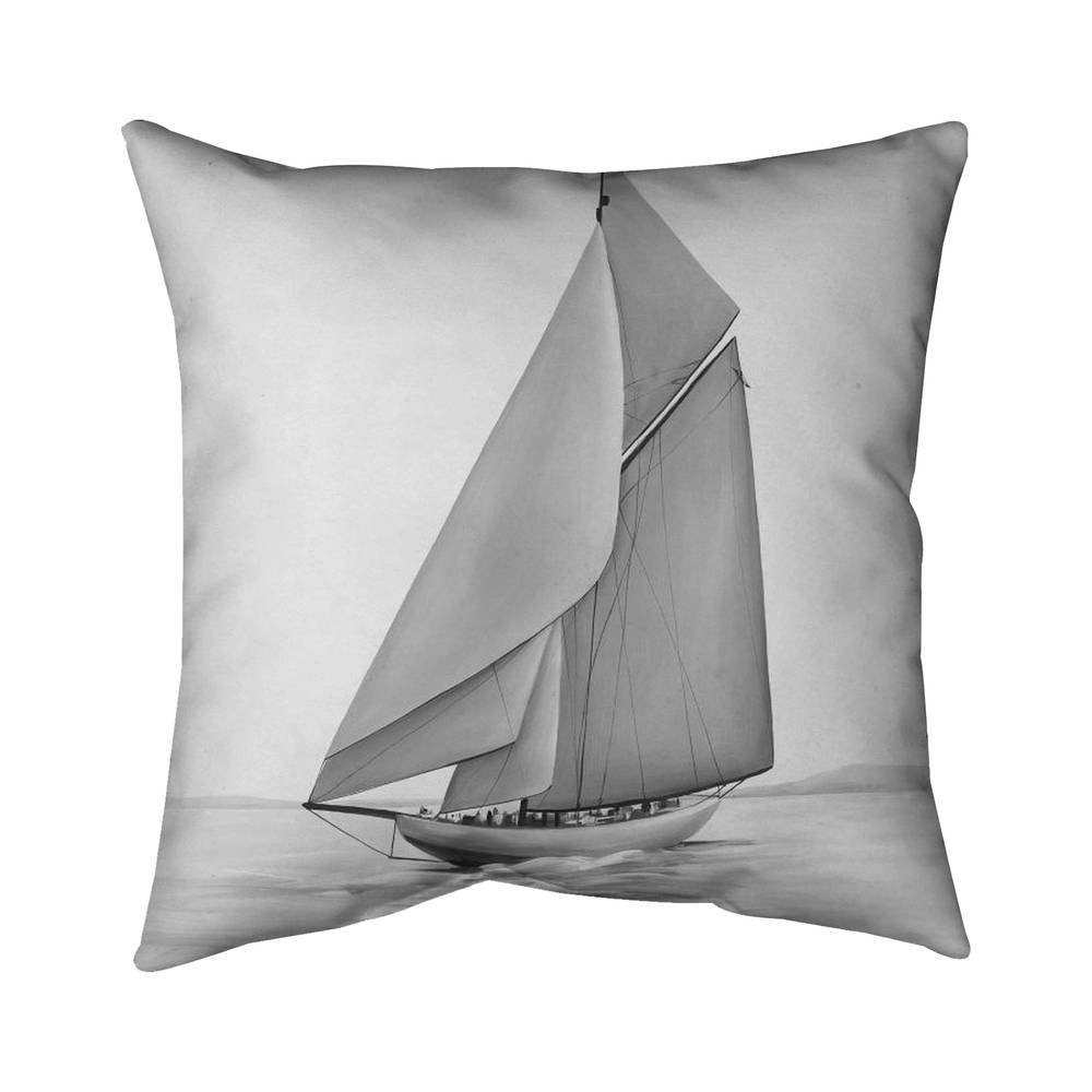 Begin Edition International Inc. Vintage Sailing Ship Indoor / Outdoor Square Throw Pillow Cover