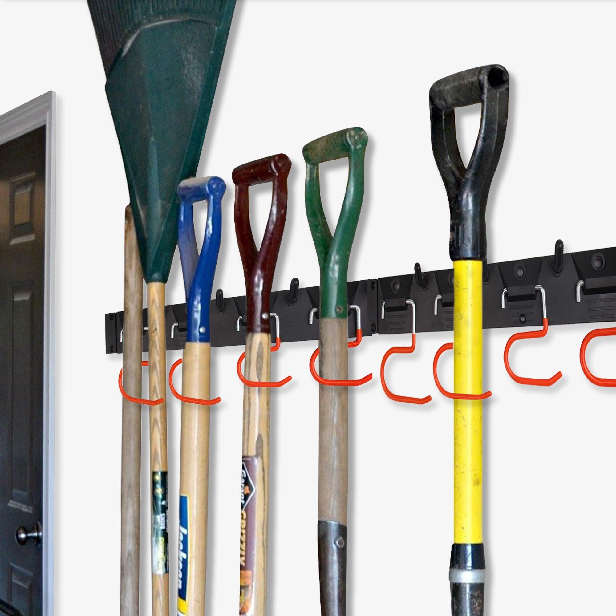 Garage Tool Organizer Hanger Storage Wall Mounted Yard Rack with 5 Hooks 4 Pack