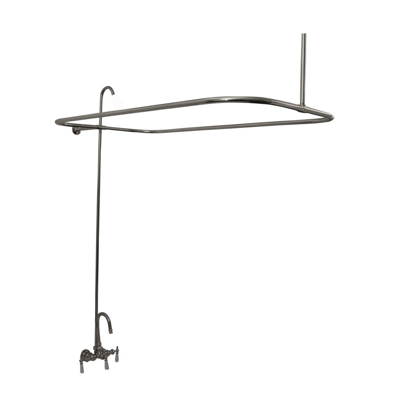 Barclay Double Handle Wall Mounted Clawfoot Tub Faucet With