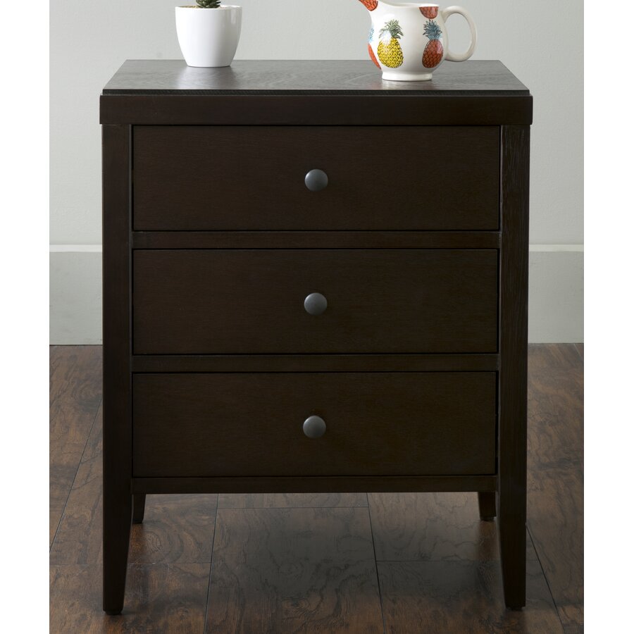 Rushville 3 Drawer Nightstand