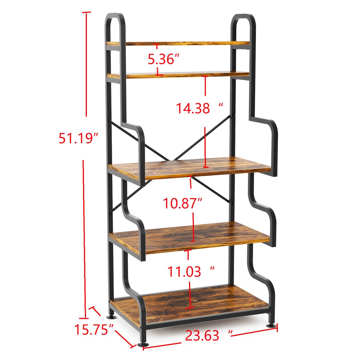 17 Stories Robenson 15.75'' Wood Standard Baker's Rack with Microwave ...