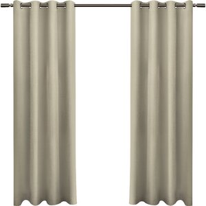Baillons Solid Room Darkening Grommet Curtain Panels (Set of 2)