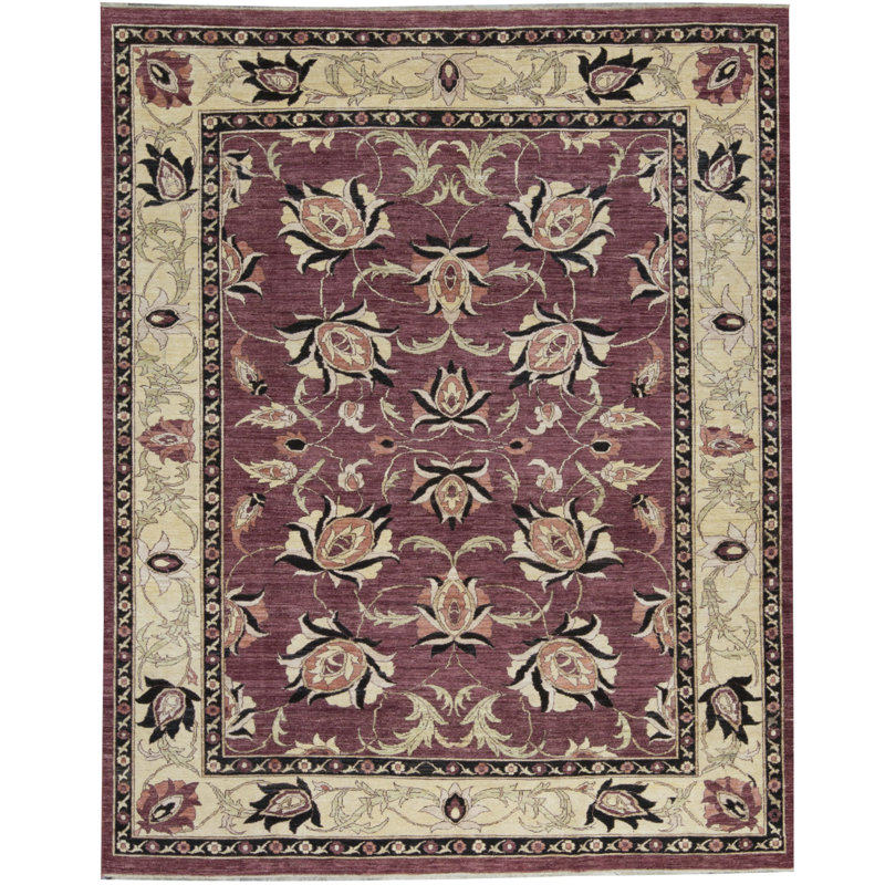 Bokara Rug Co Inc One Of A Kind Hand Knotted Red Gold 8 11 X 10 9 Wool Area Rug Wayfair