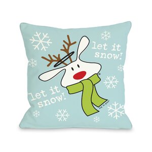 Doggy Du00e9cor Let it Snow Dog Throw Pillow