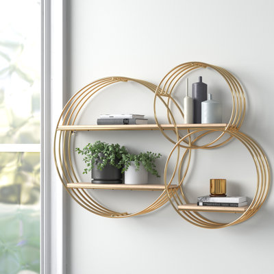 Metal 3 Shelves Wall Shelf