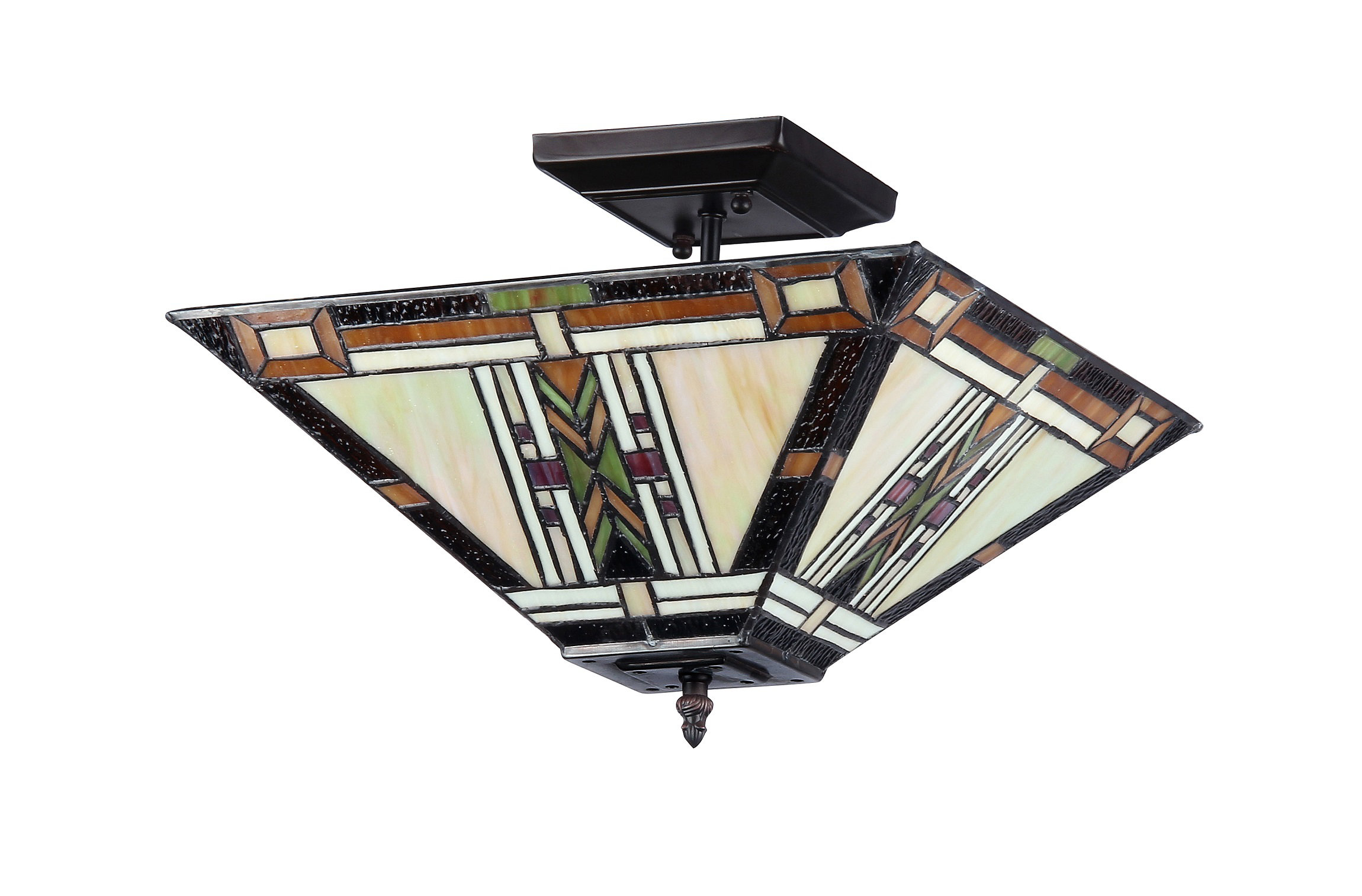 Loon Peak® Fournier Glass Semi Flush Mount & Reviews Wayfair