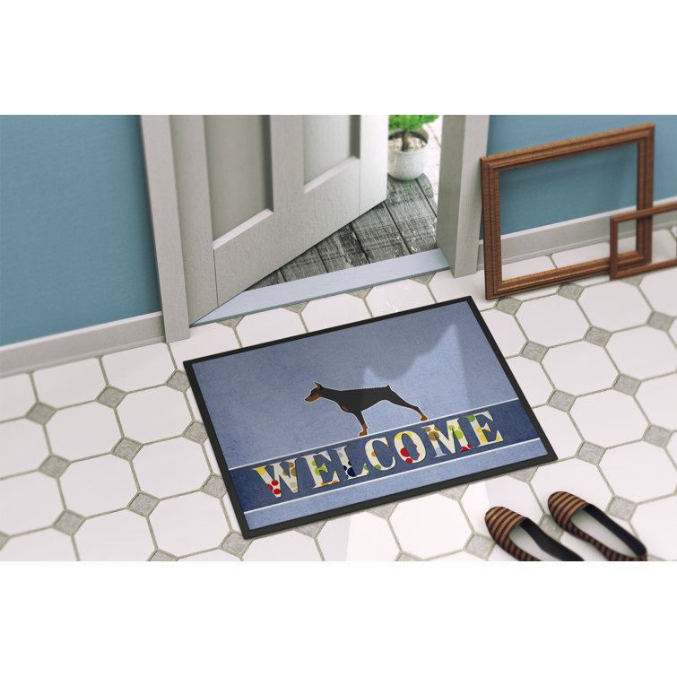 doberman welcome mat