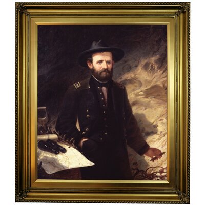 Portrait of Ulysses S Grant by Thulstrup Framed Civil War Painting on canvas