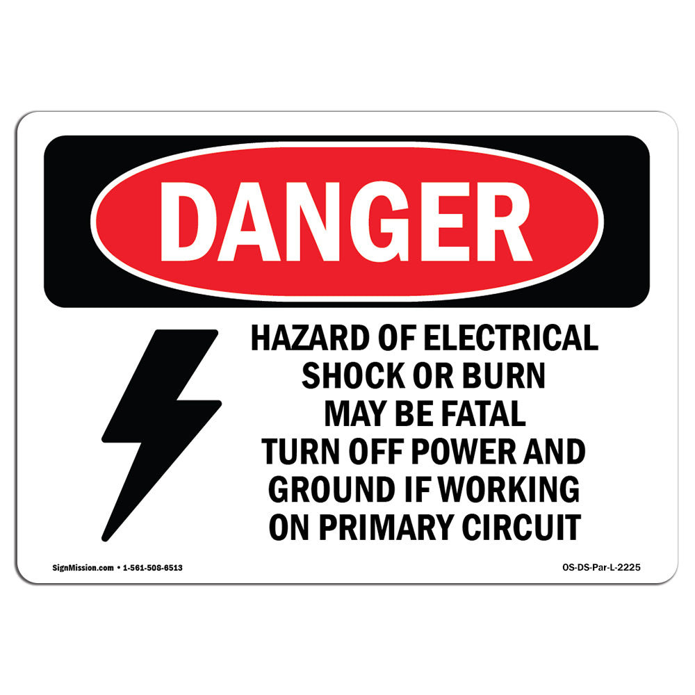 SignMission Hazard Of Electrical Shock Sign | Wayfair