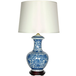 Blue And White Oriental Lamps Wayfair Porcelain Round Vase 24 Table Lamp By Oriental Furniture