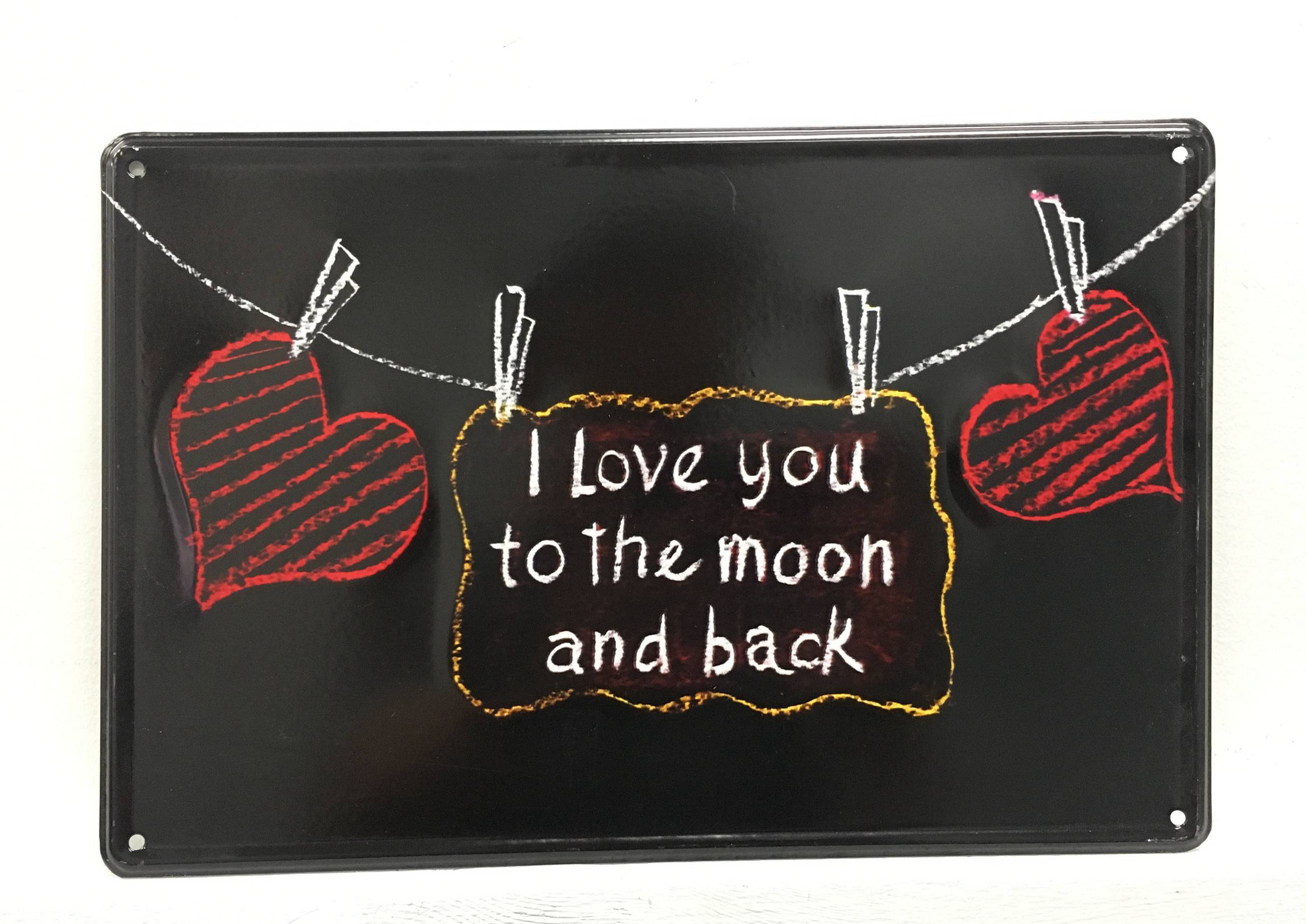 August Grove Love You To The Moon And Back Vintage Metal Wall