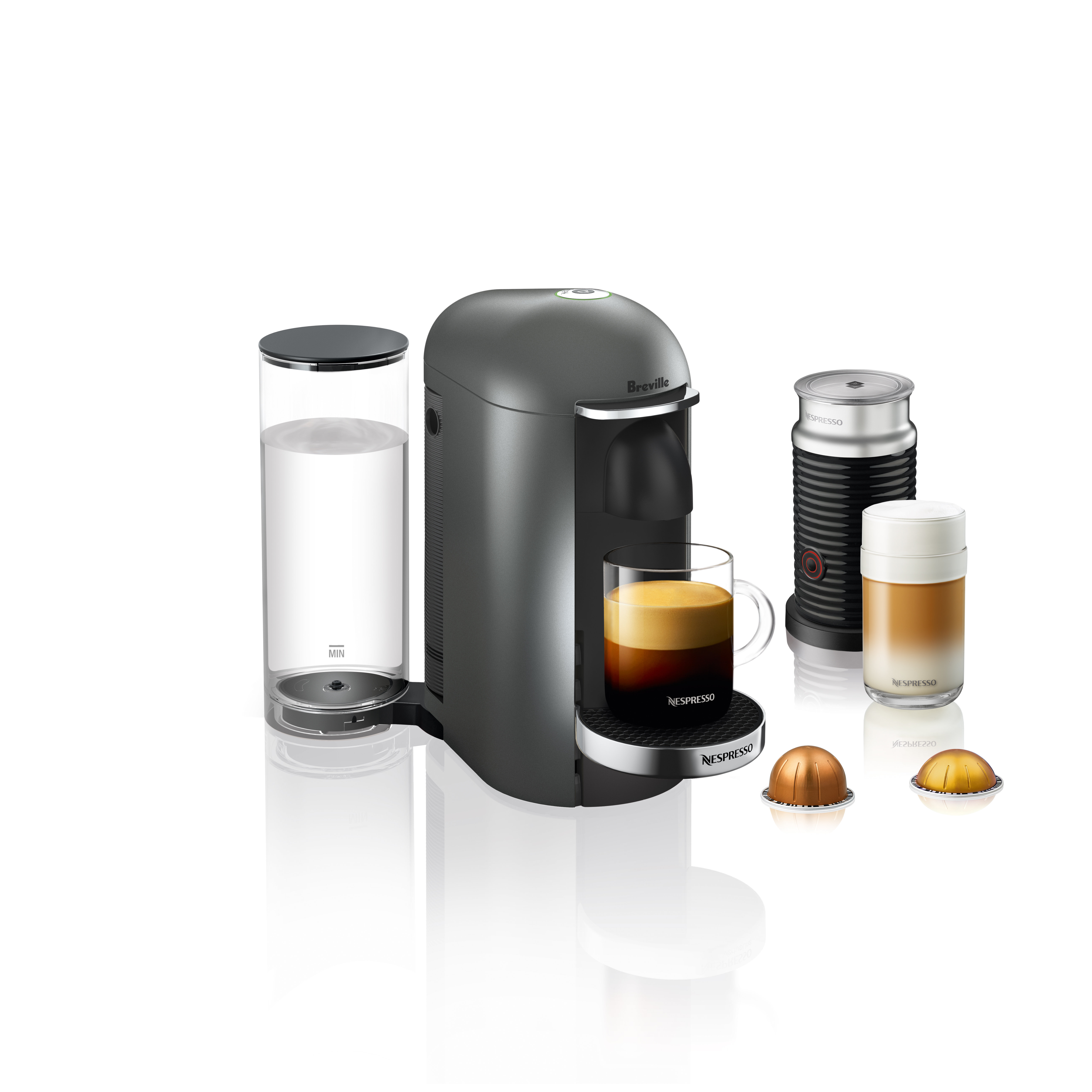 Titan Nespresso VertuoPlus Deluxe Coffee and Espresso Machine by Breville Titan Nespresso VertuoPlus Deluxe Coffee and Espresso Machine by Breville