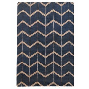 Mica Hand-Knotted Blue/Beige Area Rug