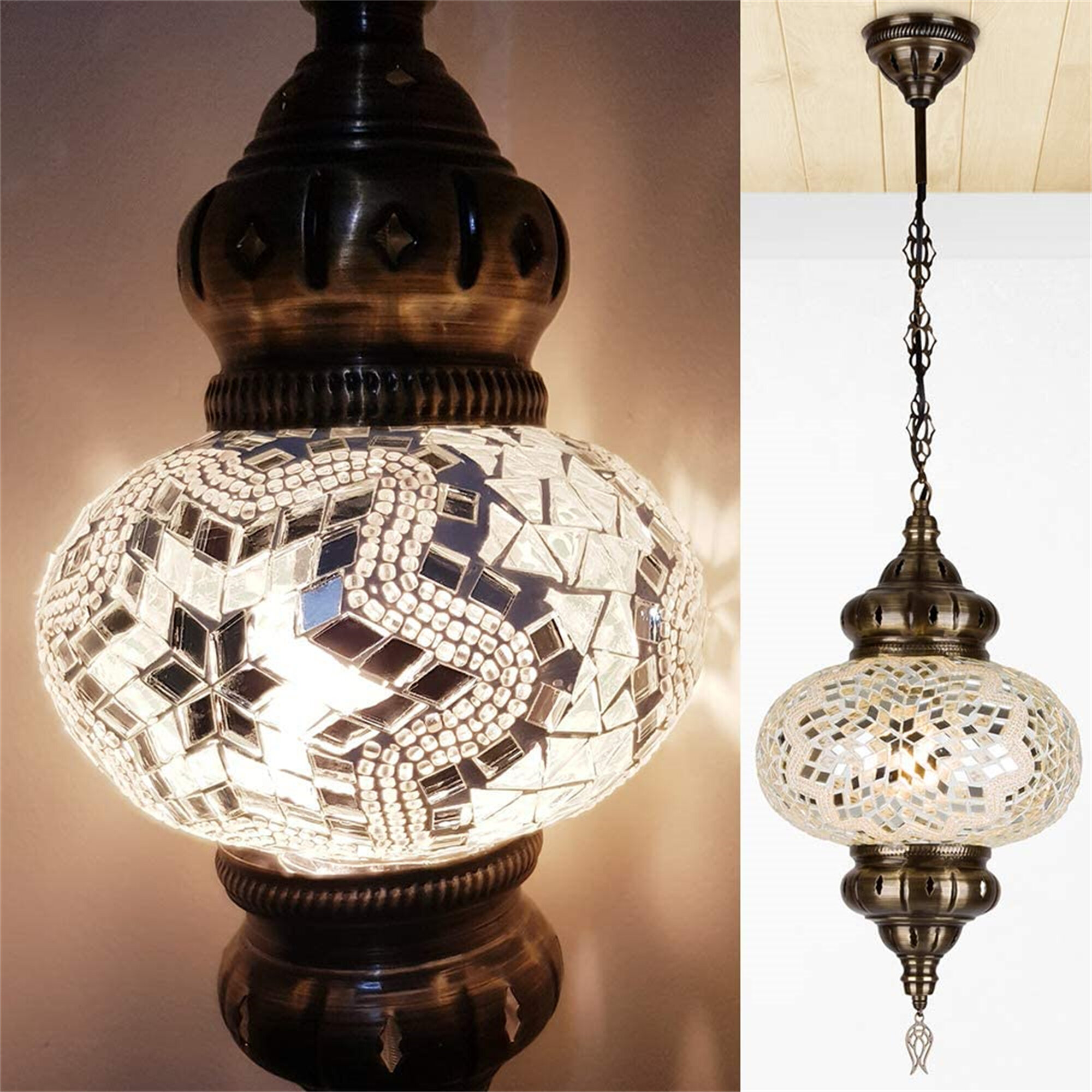 Chandelier Moroccan Ceiling Lamp Lantern Wall Light Lamp Ceiling Multicolored 