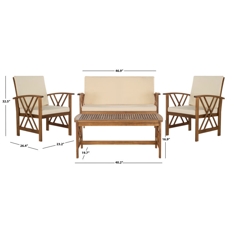 Lark Manor Medora 4 Piece Sofa Seating Group With Cushions