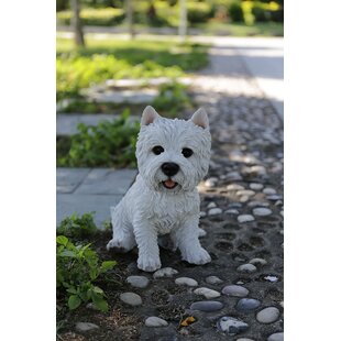 West Highland White dog Schnauzer Russell Terrier Puppy Statue Home Garden Decor 