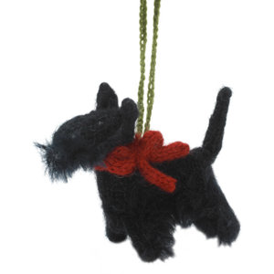 Scottie Dog Ornament (Set of 2)