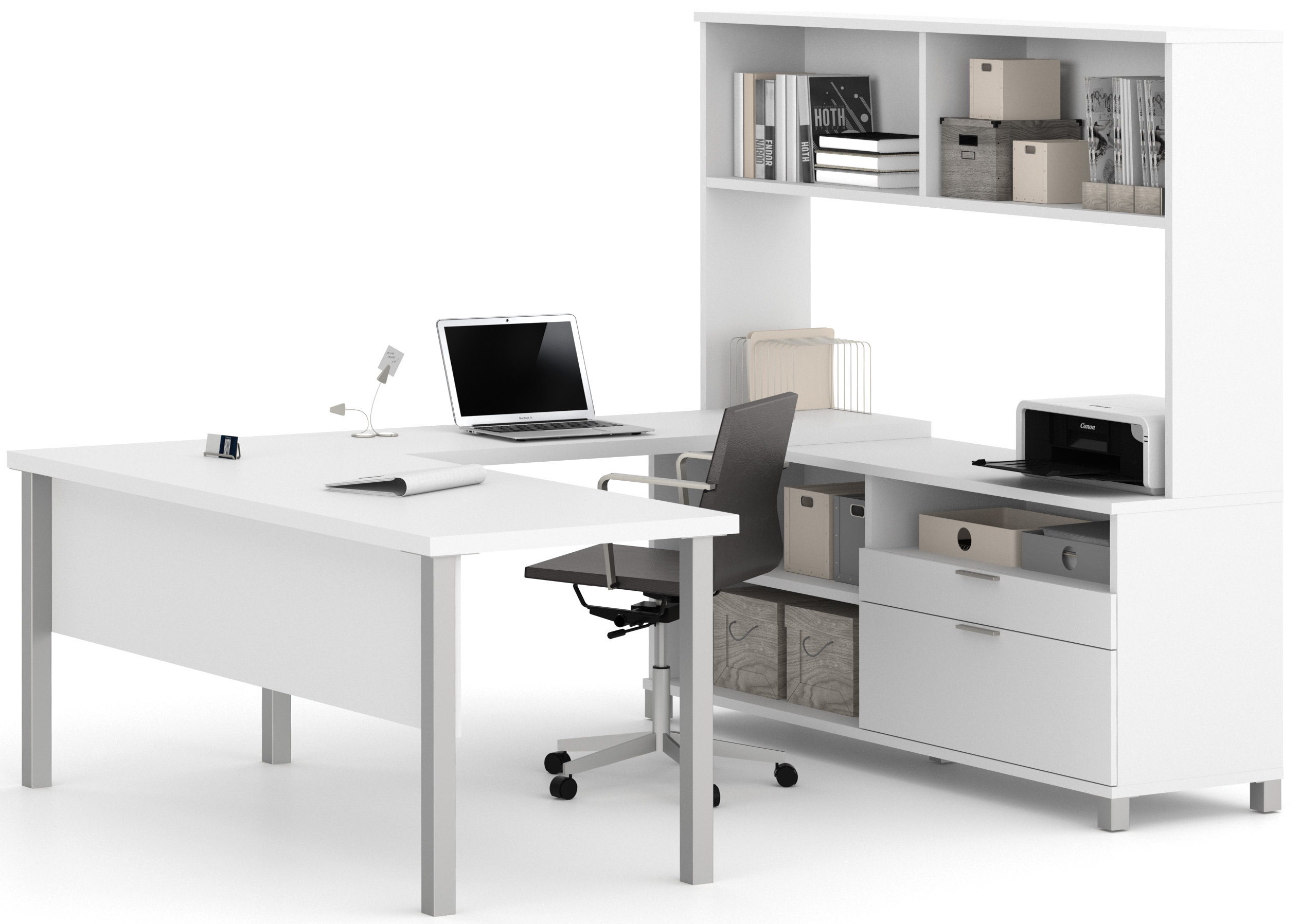 Vanessa 4 Piece Office Set With Hutch Allmodern