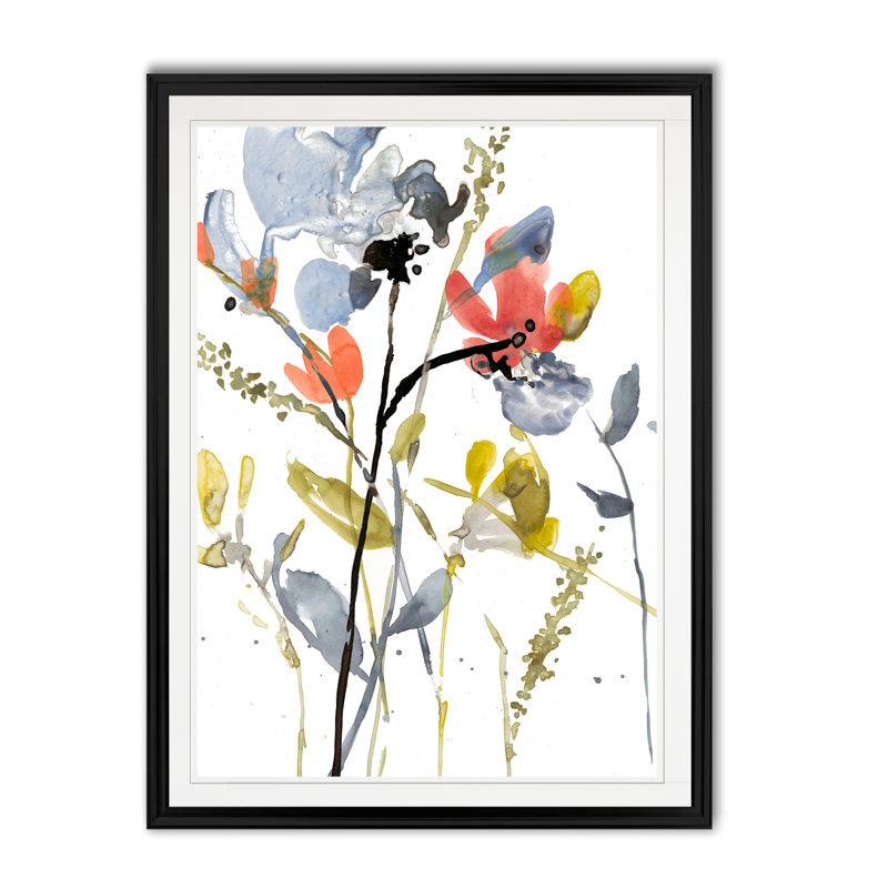 Wrought Studio Flower Overlay Ii Painting Print On Canvas Reviews Wayfair