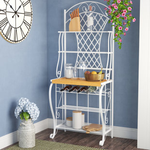 bakers rack with wine rack