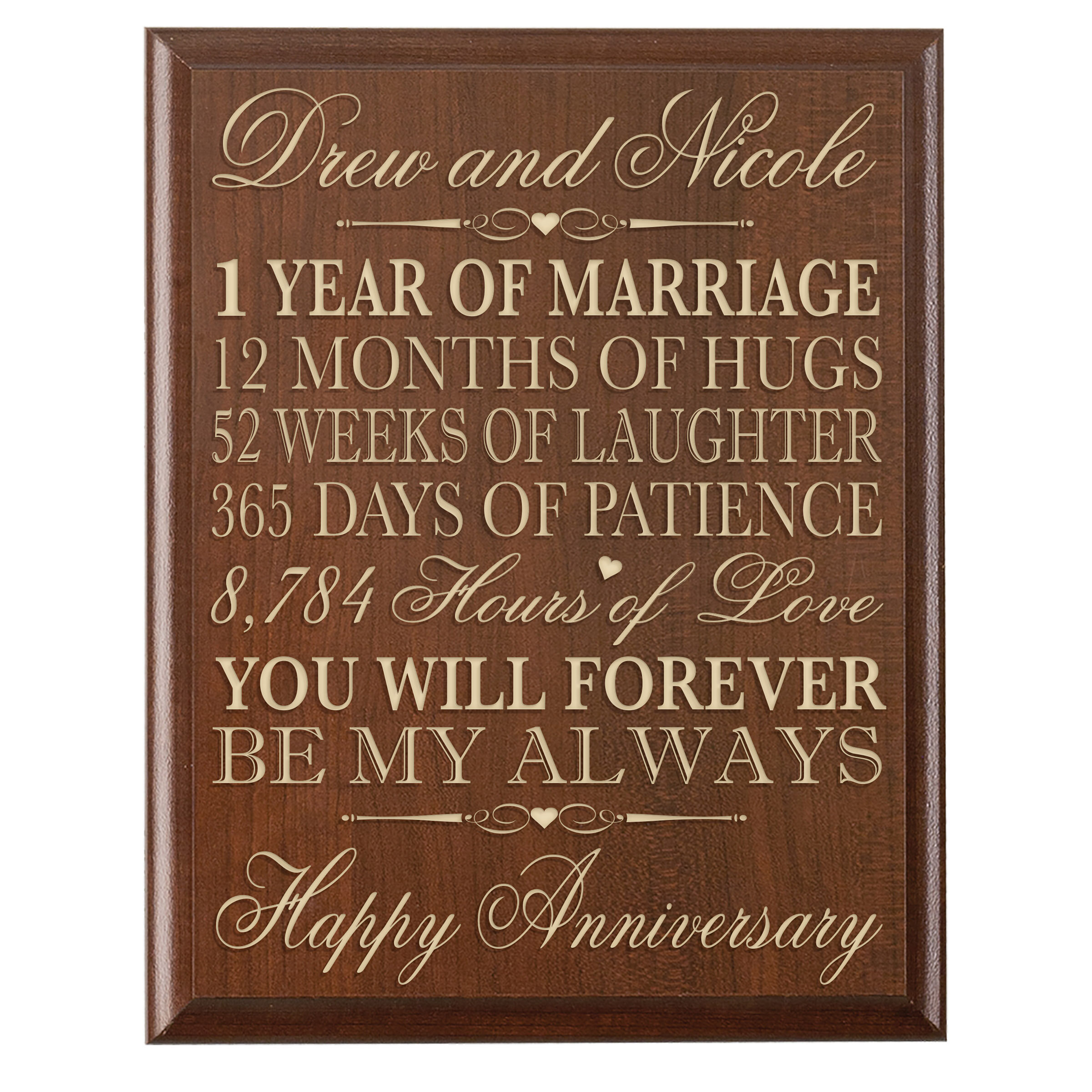 Home Living Home Decor Wedding Picture Frame Rustic Bedroom Wall Decor Bedroom Wall Decor Wedding Photo Frame You Will Forever Be My Always Anniversary Gift